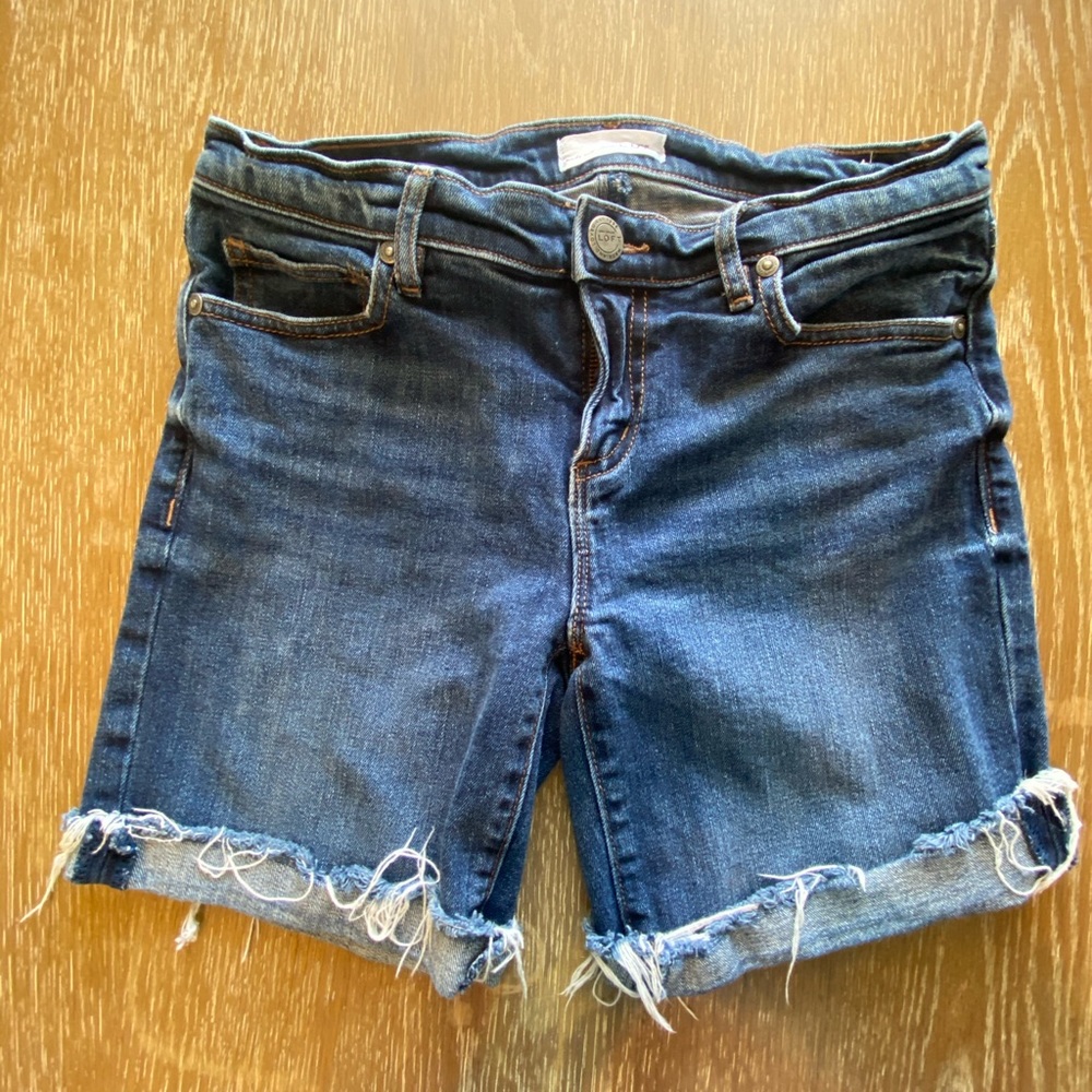 Ann Taylor Loft Mid-rise Denim Shorts Size 25/0